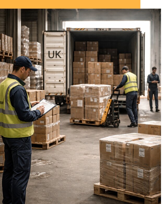 Доставка грузов из Великобритании с таможенным оформлением от 13025