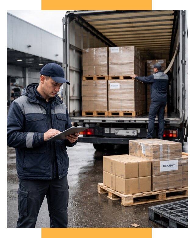 Доставка грузов из Беларуси от 15630 р. логистика СетСервис-Глч