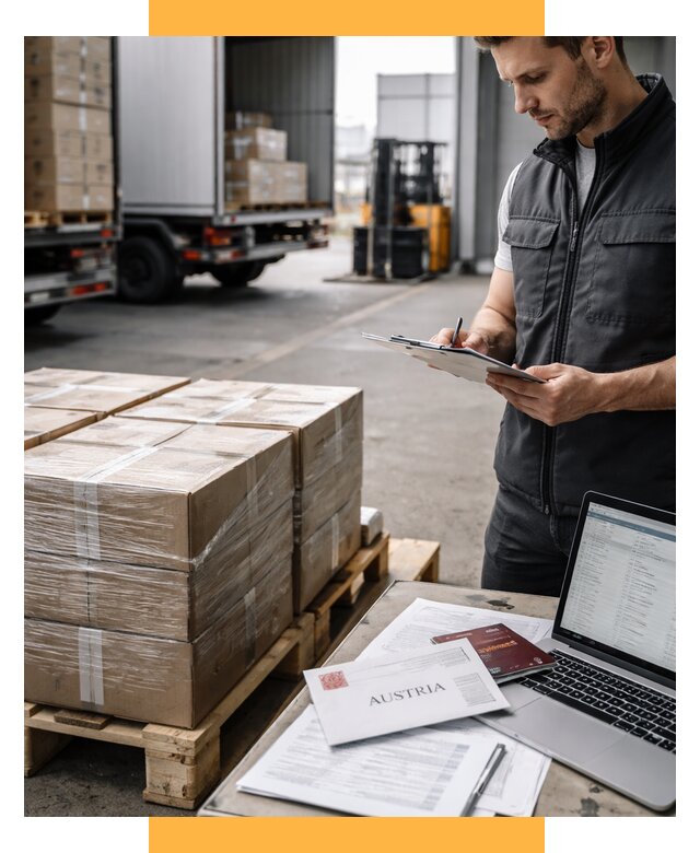 Доставка в Австрию от 67730 р. Логистика и экспорт СетСервис-Глч